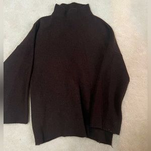 The Cashmere Project cashmere brown turtleneck